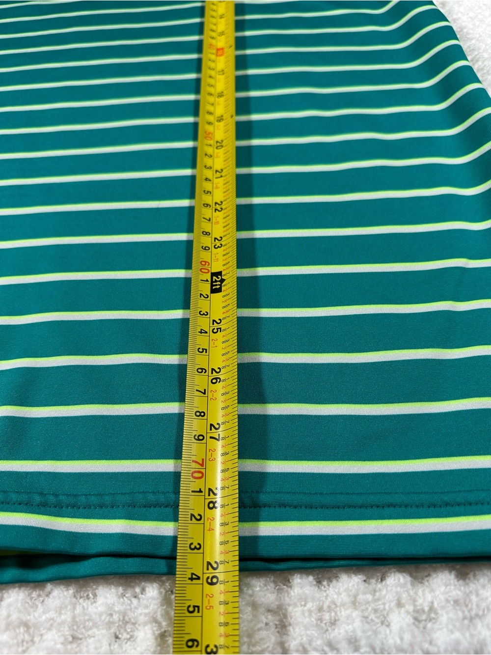 Under Armour Men’s Teal and Light Green Striped Polo - Picture 8 of 10